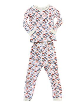 🇺🇸 Boys Patriotic Military Tank Helicopter Cotton Pajama Set 4th of July USA